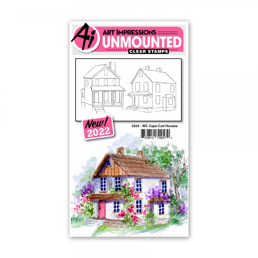 Bild 1 von Art Impressions Stamp Set - Watercolor Cape Cod Houses