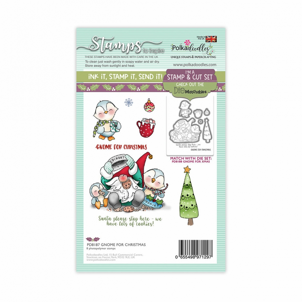 Bild 1 von Polkadoodles Clear Stamps - Gnome for Christmas - Gnom Weihnachten