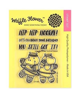 Bild 1 von Waffle Flower Hip Hip Hooray Stamp Set - Stempel Nilpferd