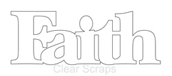 Bild 1 von Clear Scraps Clear Expressions Large Faith