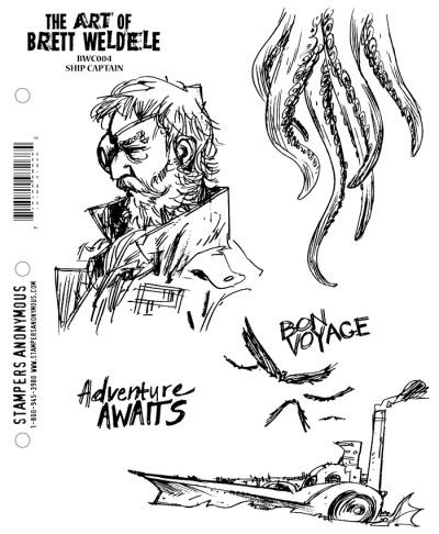 Bild 1 von The Art of Brett Weldele Cling Mount Stamps Gummistempel - Ship Captain