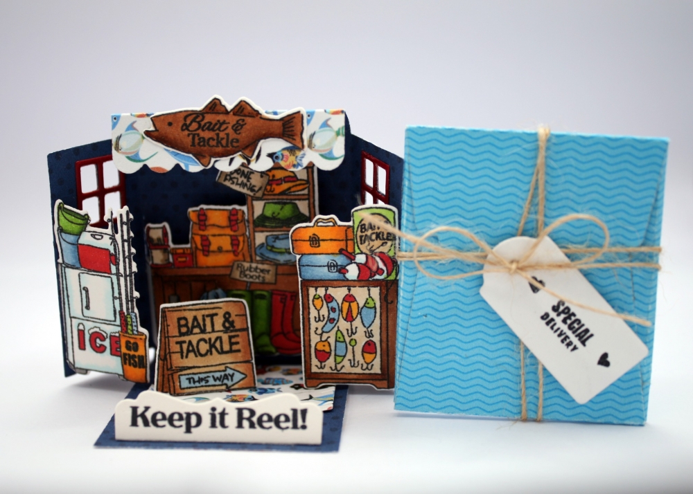 Bild 1 von Art Impressions Clear Stamps with dies Bait & Tackle MB - Stempelset inkl. Stanzen