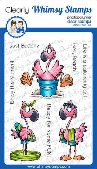 Bild 1 von Whimsy Stamps Clear Stamps  - Flamingo Fun -  Flamingo-Spaß