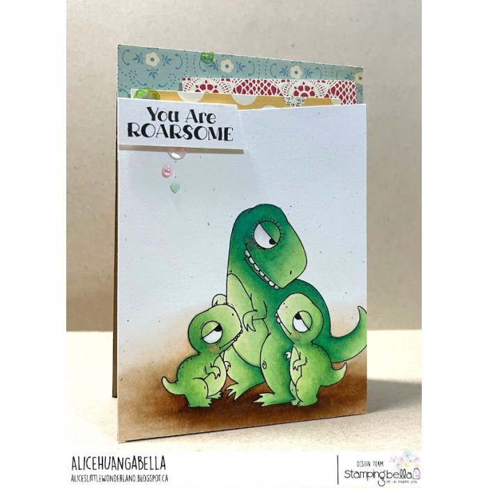 Bild 1 von Gummistempel Stamping Bella Cling Stamp ODDBALL MAMA DINO AND HER BABIES