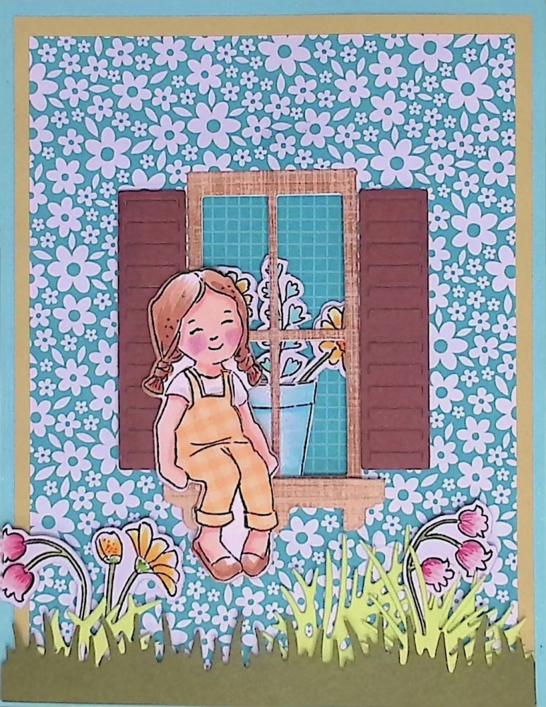 Bild 1 von Art Impressions Clear Stamps with dies FB Sitting Girl  Stempelset inkl. Stanzen