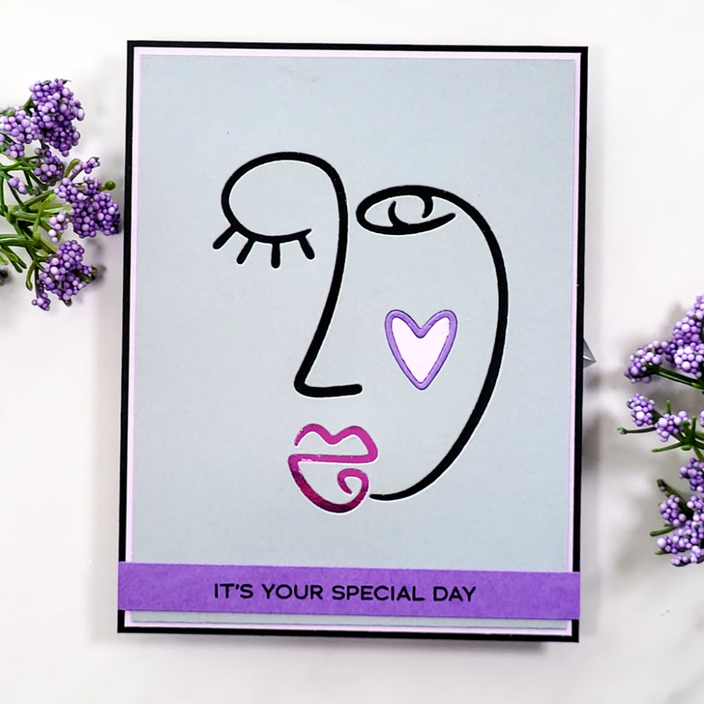 Bild 1 von Spellbinders Line of Being Etched Dies by Jaycee Gaspar - Stanz-Set Gesicht