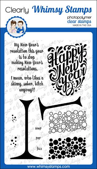 Bild 1 von Whimsy Stamps Clear Stamps - Happy New Year