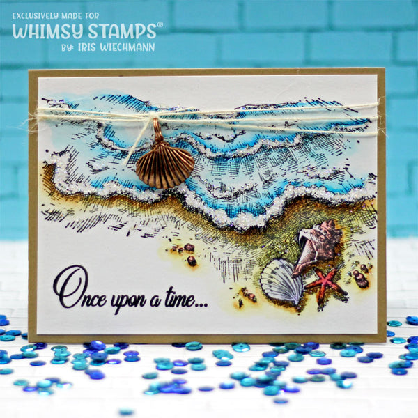 Bild 1 von Whimsy Stamps Rubber Cling Stamp - Seashells and Sunshine Rubber Gummistempel 