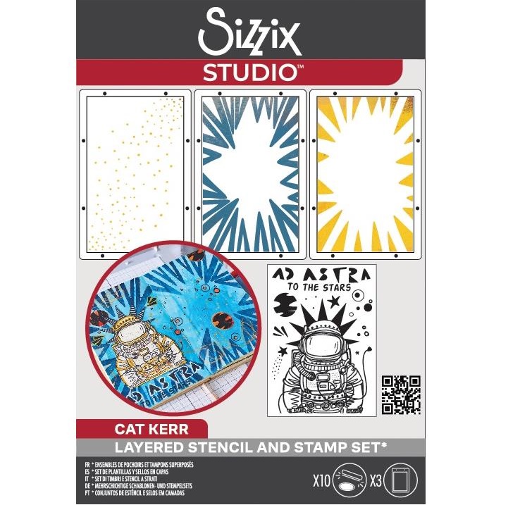 Bild 1 von Sizzix Studio Clear Stamps Set - Stencil/Stempel - Ad Astra by Cat Kerr