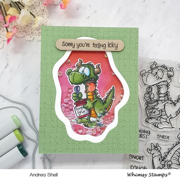 Bild 1 von Whimsy Stamps Clear Stamps  - Get Well Dragons - Gute Besserung Drachen