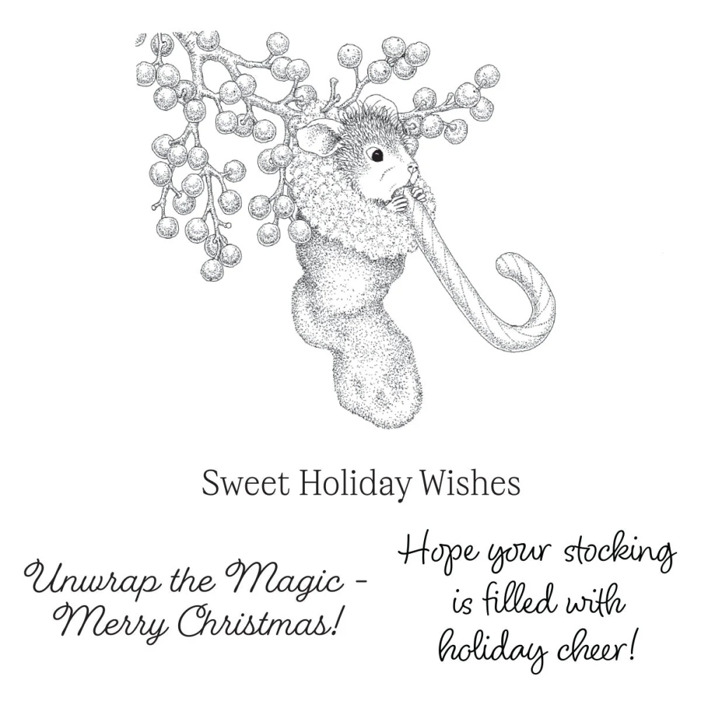Bild 1 von Spellbinders Sweet Twist Cling Rubber Stamp Set - House Mouse Stempelgummi