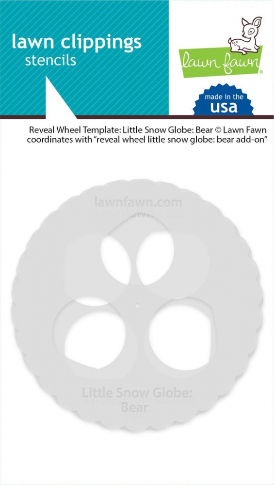 Bild 1 von Lawn Fawn Lawn Clippings Stencils -  reveal wheel templates: little snow globe: bear