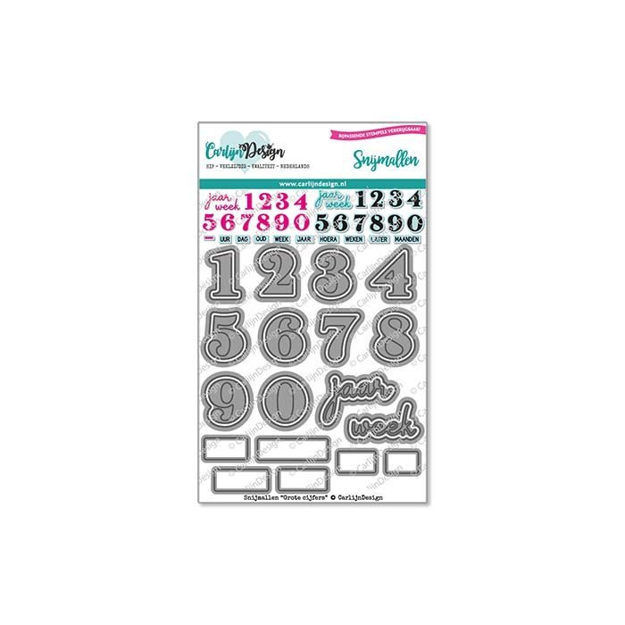 Bild 1 von CarlijnDesign Snijmallen Alfabet chocoladeletters - Stanzen Zahlen
