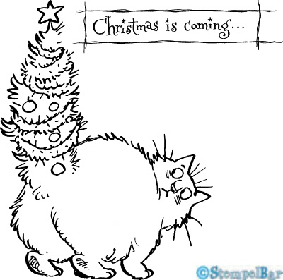 Bild 1 von StempelBar Stempelgummi Weihnachtskatze - Christmas is…