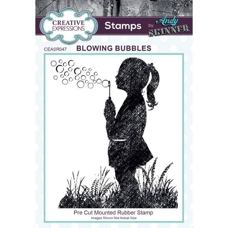 Bild 1 von CE Rubber Stamp by Andy Skinner Blowing Bubbles - Seifenblasen