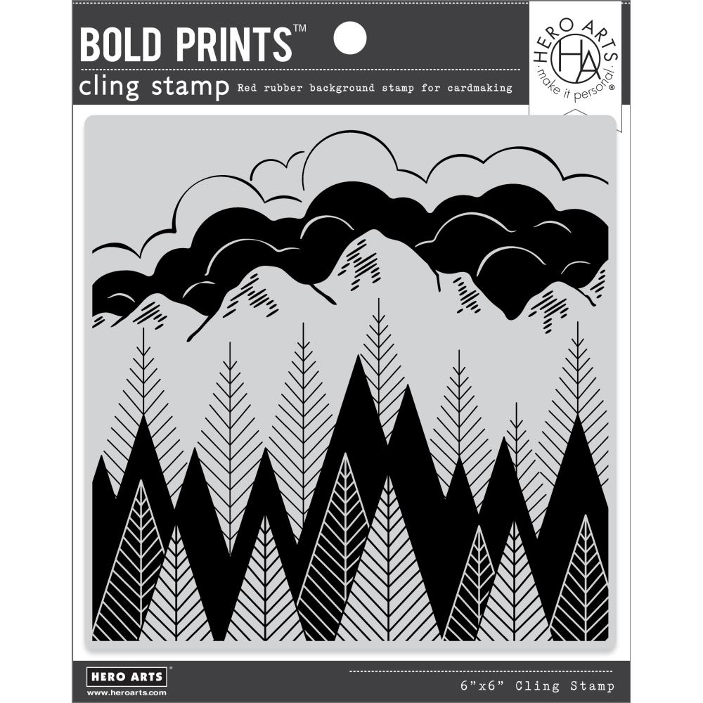 Bild 1 von Hero Arts Cling Stamp - Mountains & Trees Bold Prints