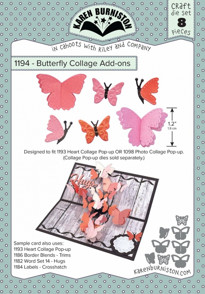 Bild 1 von Karen Burniston Dies Butterfly Collage Add-ons - Stanzen Schmetterling
