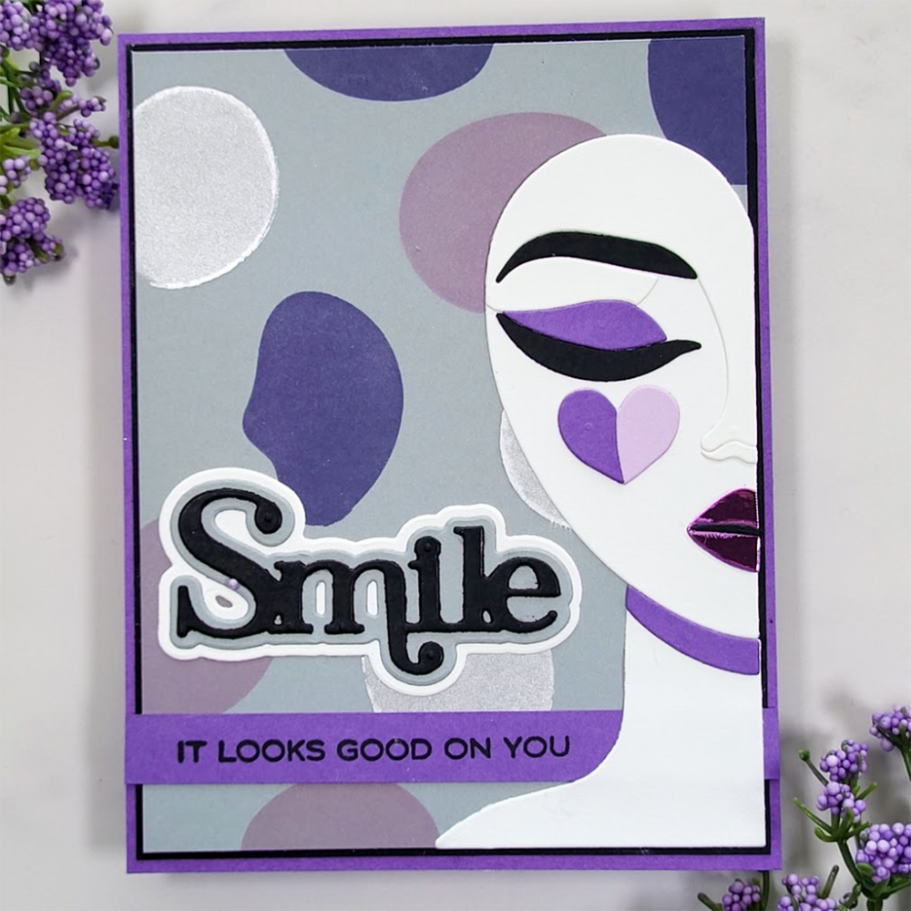 Bild 1 von Spellbinders Sensory Facets Etched Dies by Jaycee Gaspar - Stanz-Set Gesicht