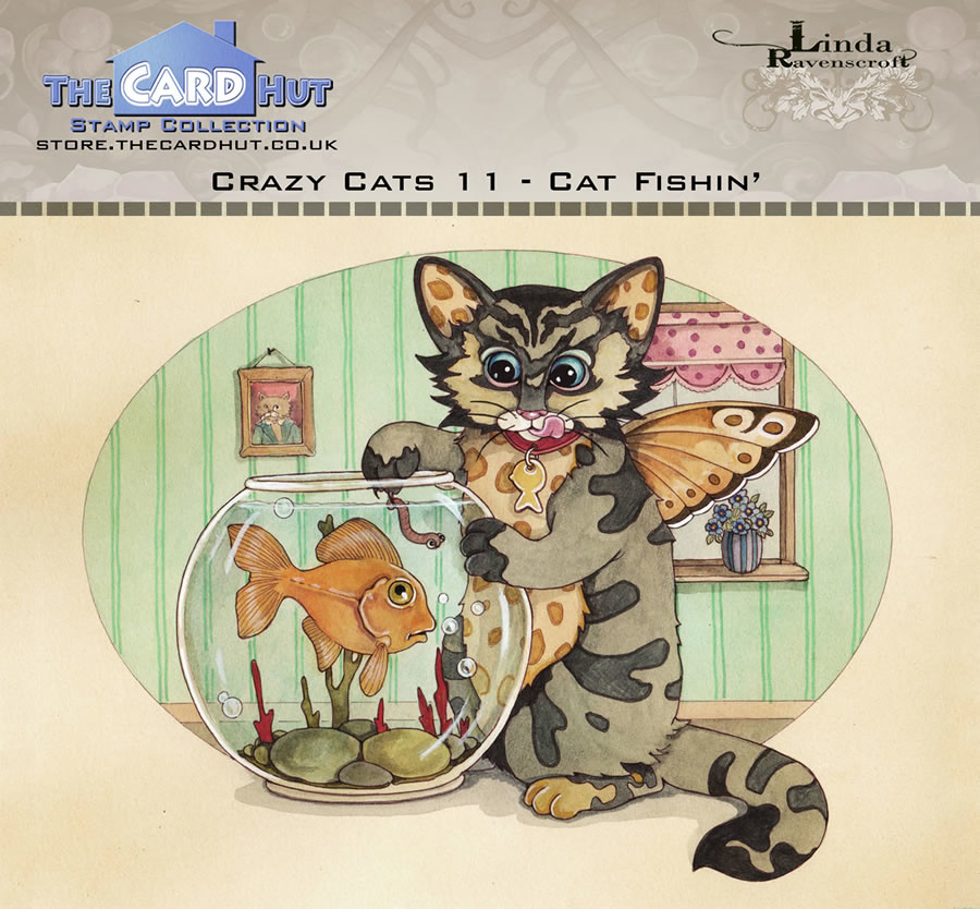 Bild 1 von The Card Hut Clear Stamps - Crazy Cats - Cat Fishin'