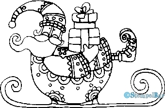 Bild 1 von StempelBar Stempelgummi Weihnachtsmann im Schlitten