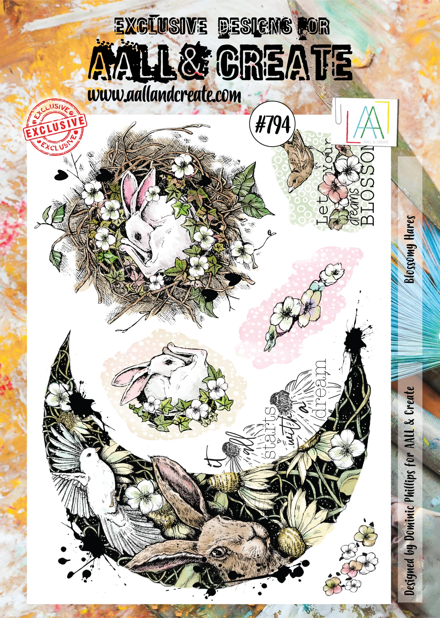 Bild 1 von AALL & Create Clear Stamps  - Blossomy Hares