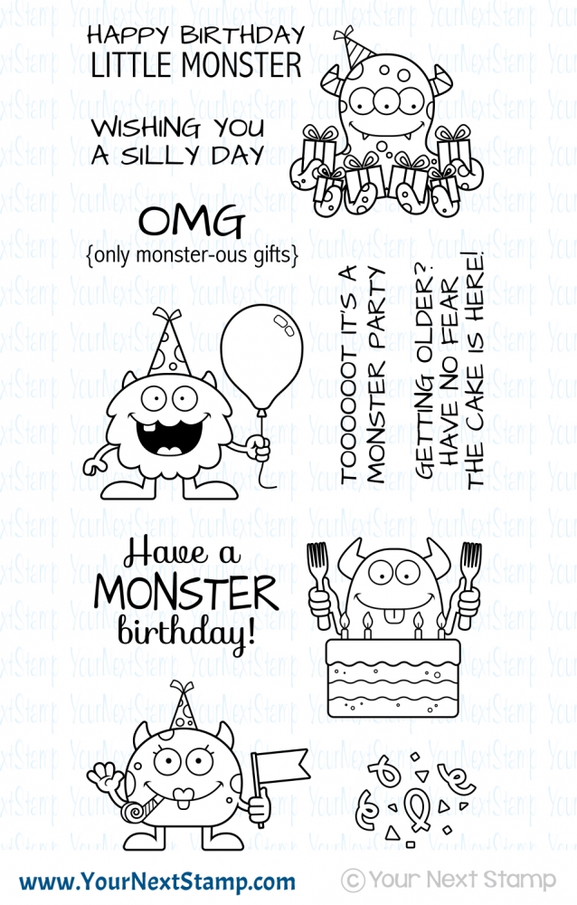 Bild 1 von Your Next Stamp Clear Stamp Silly Birthday Monsters