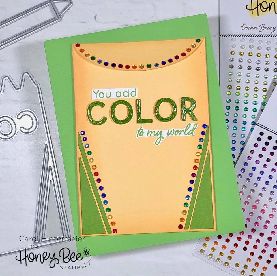 Bild 1 von Honey Bee Stamps DieCuts -Small Crayon Box Card - Stanzschablone  Buntstift Schachtel