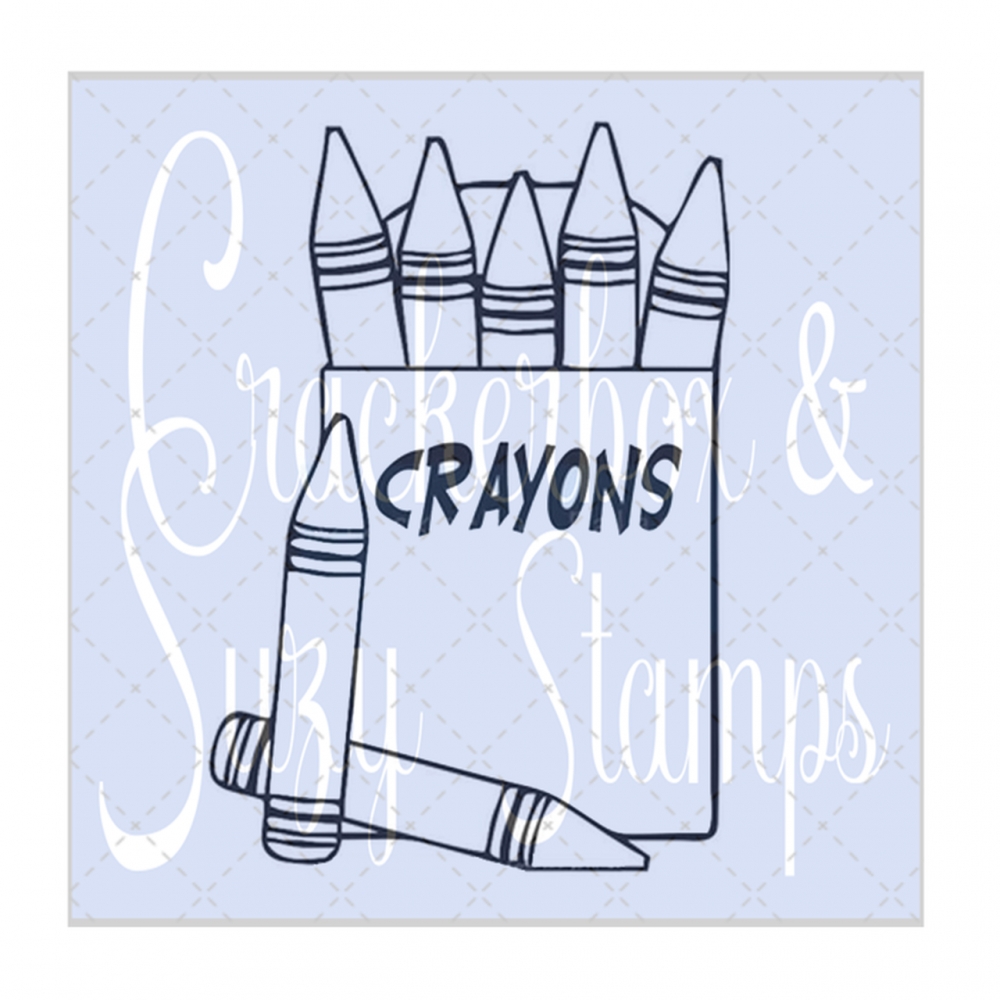 Bild 1 von Crackerbox & Suzy Stamps Cling - Gummistempel Crayons - Wachsmalstifte