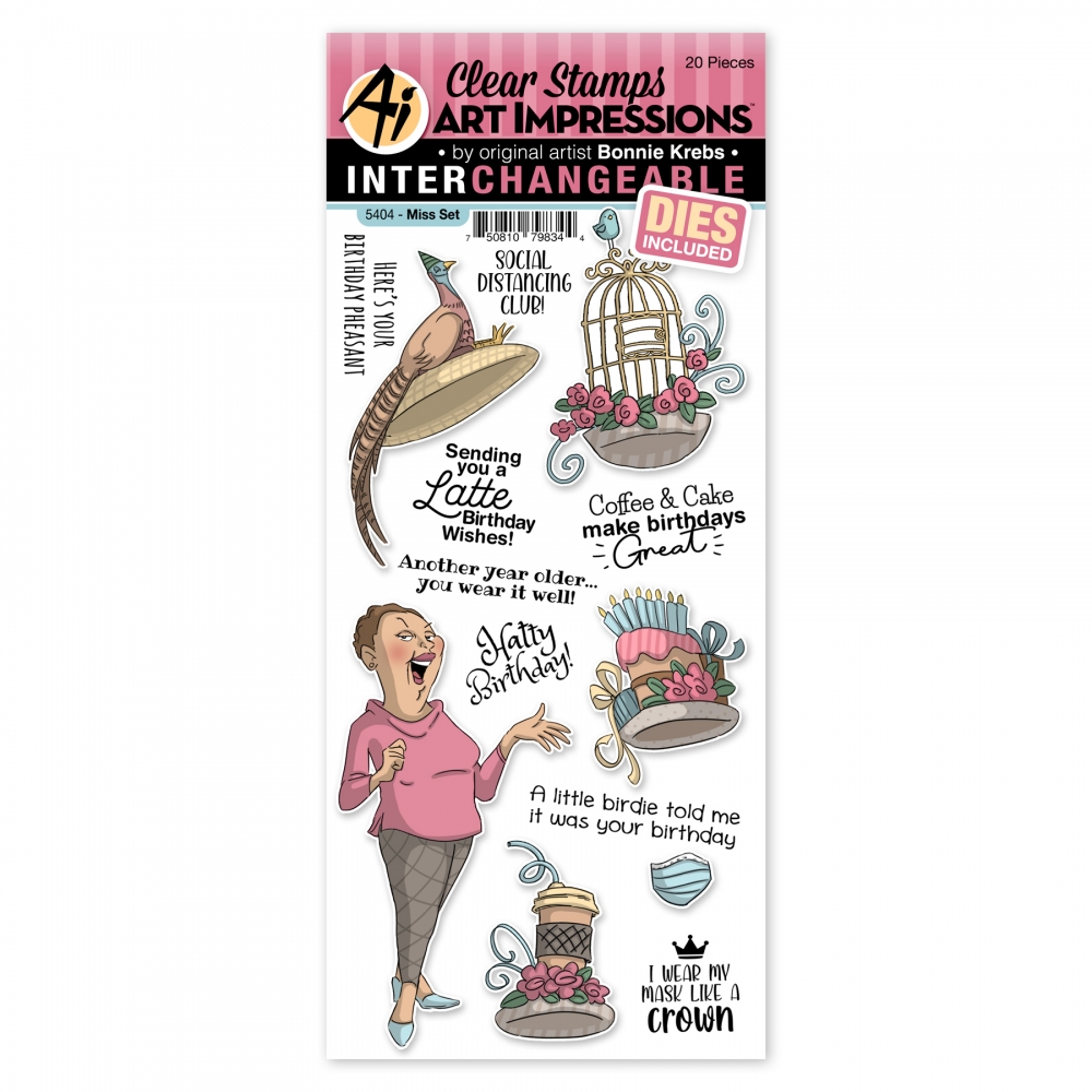 Bild 1 von Art Impressions Clear Stamps with dies Miss Set - Stempelset inkl. Stanzen