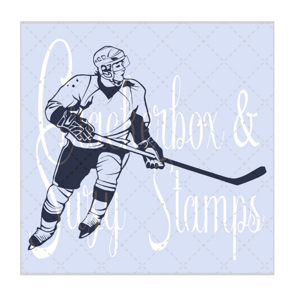 Bild 1 von Crackerbox & Suzy Stamps Cling - Gummistempel Hockey Player