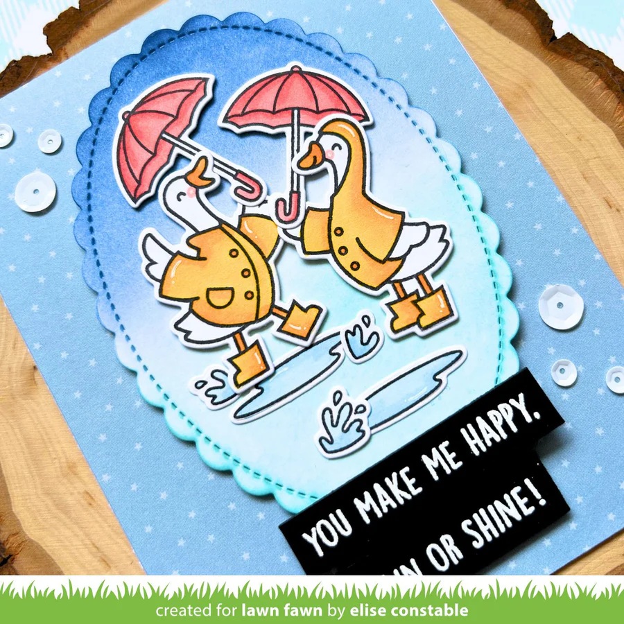 Bild 1 von Lawn Fawn Clear Stamps - silly goose, rain or shine!