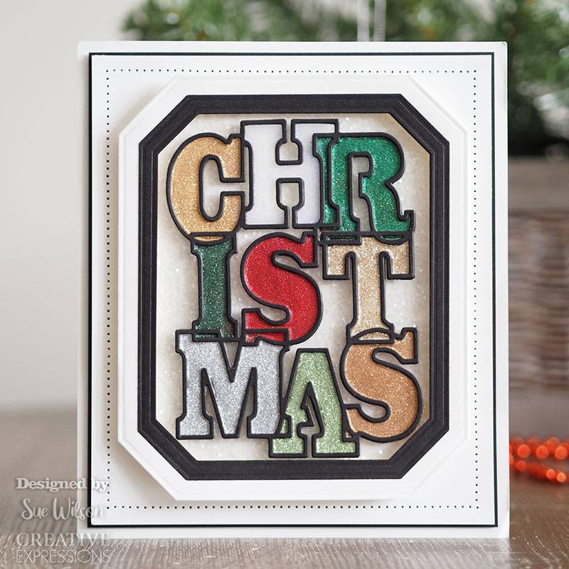 Bild 1 von Creative Expressions Big Bold Words Christmas Craft Die & Stamp Set - Stanze & Stempel