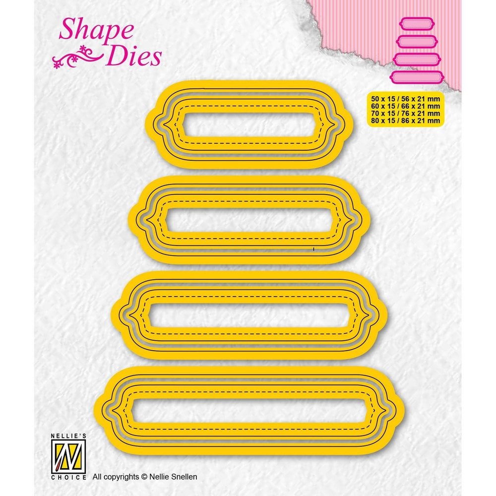 Bild 1 von Nellie Snellen • Shape Dies Continue Set of 4 Tags-5 - Stanzen Etikett #6