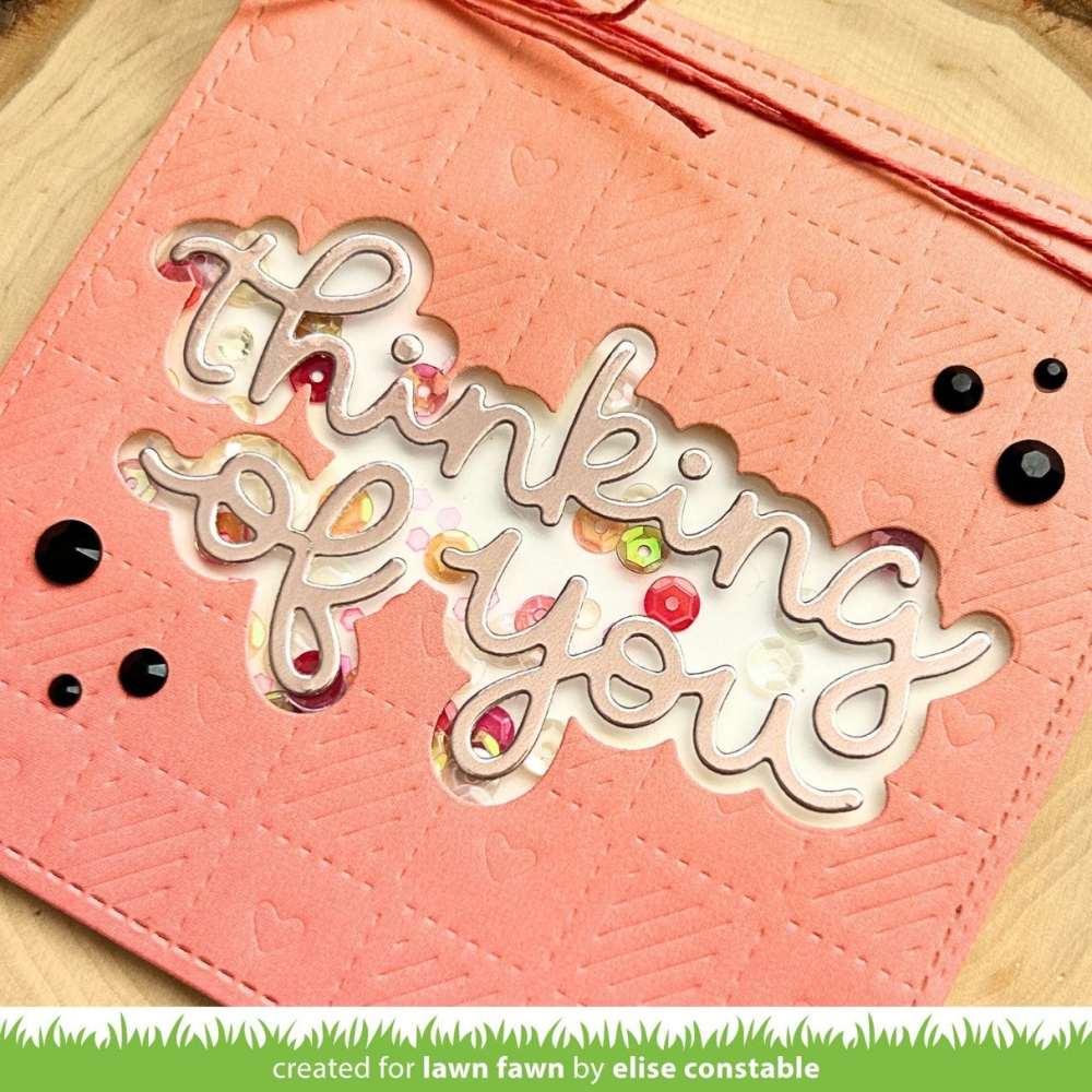 Bild 1 von Lawn Fawn Cuts  - Stanzschablone scripty thinking of you outline add-on