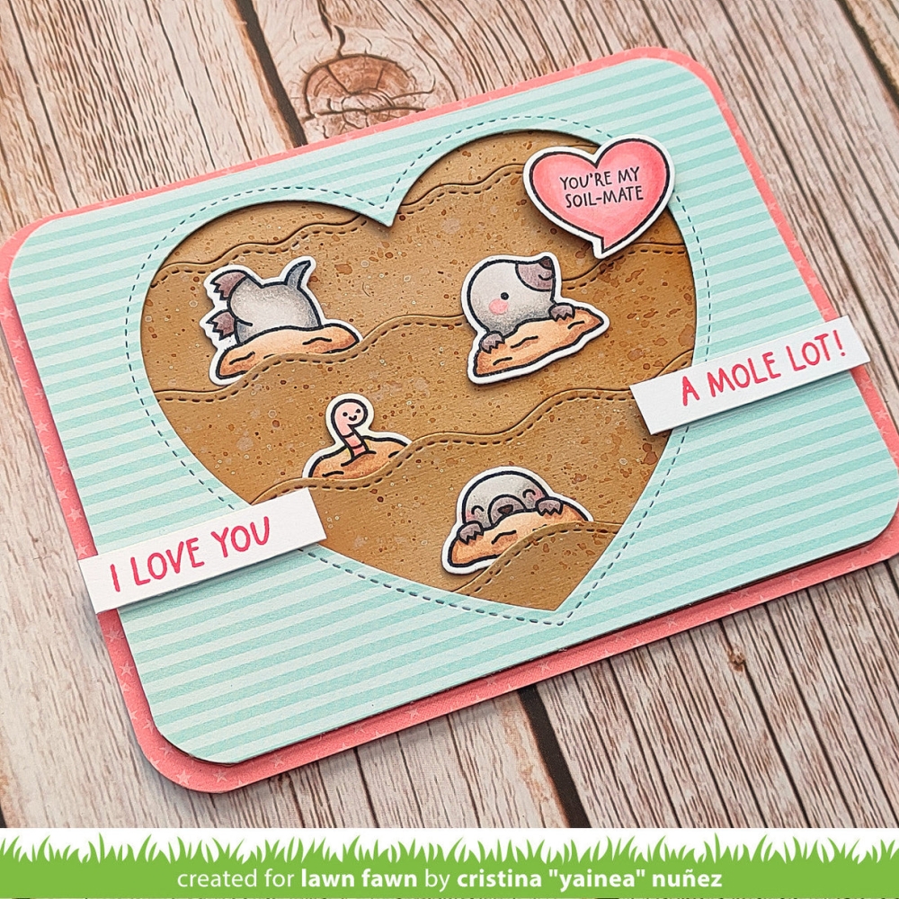 Bild 1 von Lawn Fawn Clear Stamps - a mole lot of love add-on