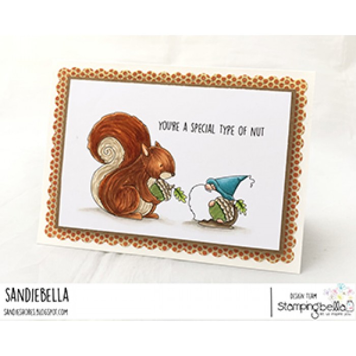 Bild 1 von Gummistempel Stamping Bella Cling Stamp THE GNOME AND THE SQUIRREL RUBBER STAMP
