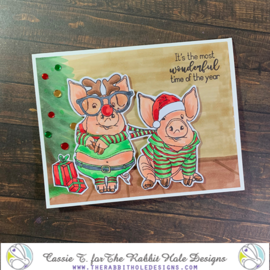 Bild 1 von The Rabbit Hole Designs Clear Stamps - Hoggy Holidays - Weihnachten Schwein