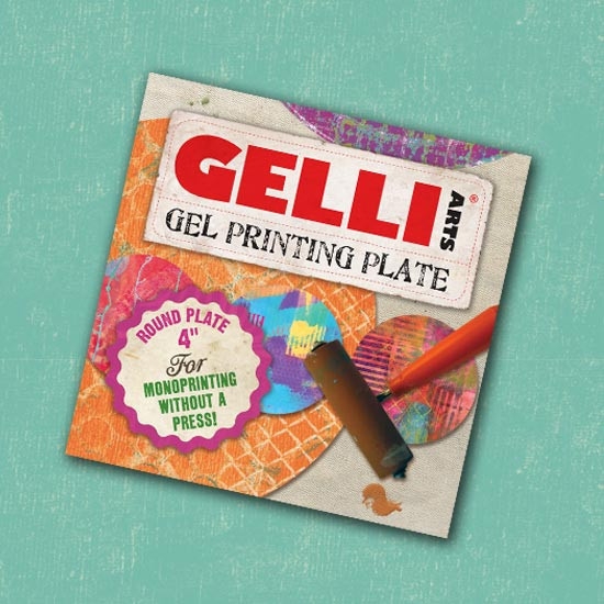 Bild 1 von Gellis Arts - Gel Printing Plate Druckplatte rund 4 " x 4"