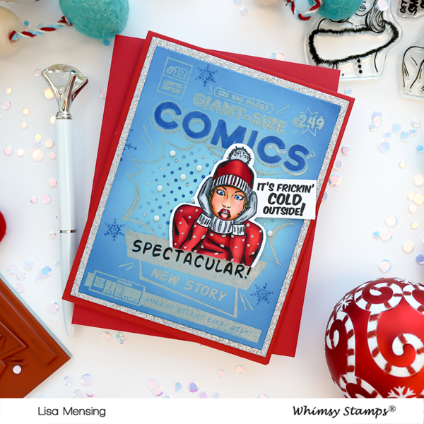 Bild 1 von Whimsy Stamps Rubber Cling Stamp  - Comic Book Page Gummistempel Comicheftseite