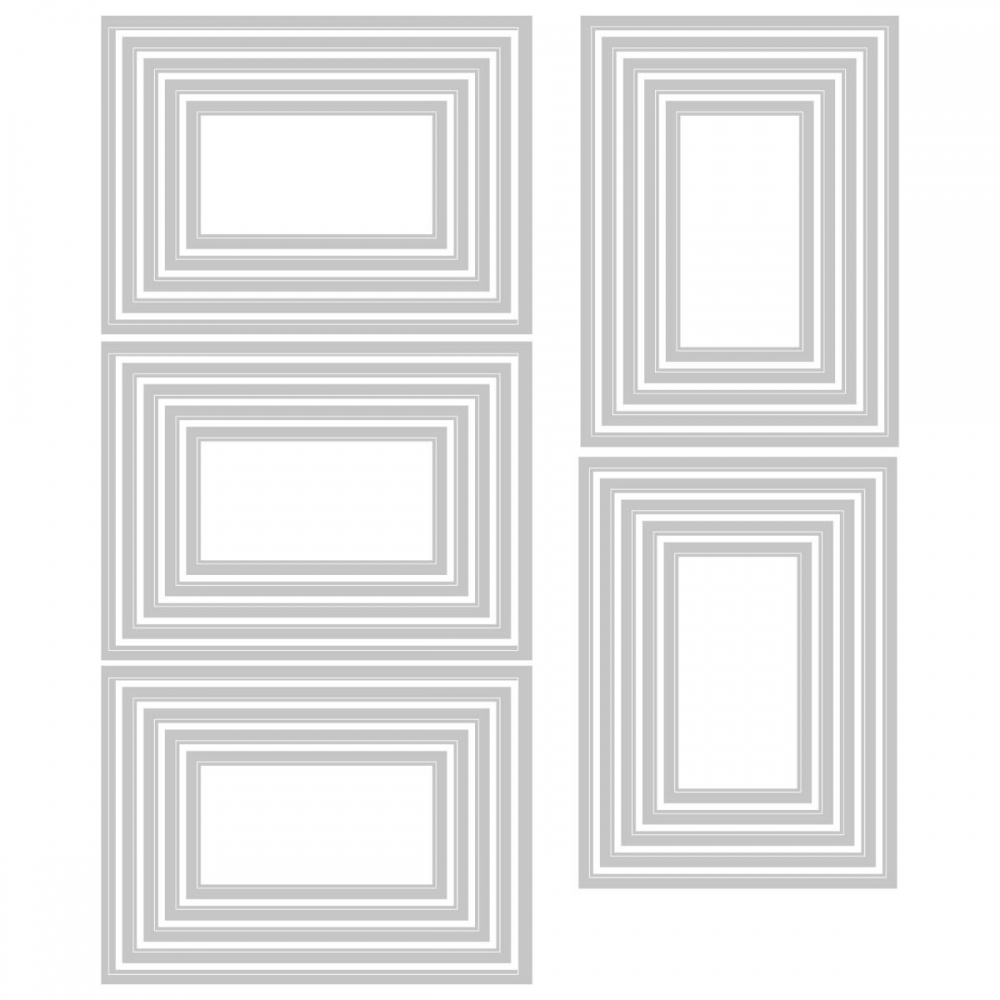 Bild 1 von Sizzix Thinlits Dies Stanzschablone By Tim Holtz Stacked Tiles, Rectangles  - Rechteck