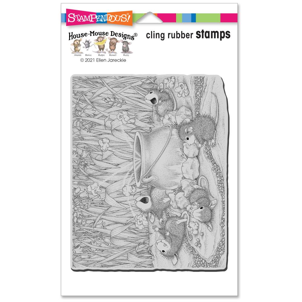 Bild 1 von Stampendous Cling Stamps House Mouse Catching Popcorn - Gummistempel