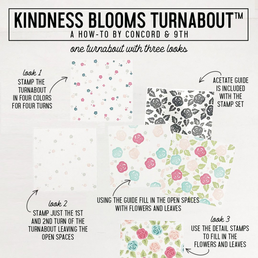 Bild 1 von Concord & 9th - Kindness Blooms Turnabout - Clear Stamp