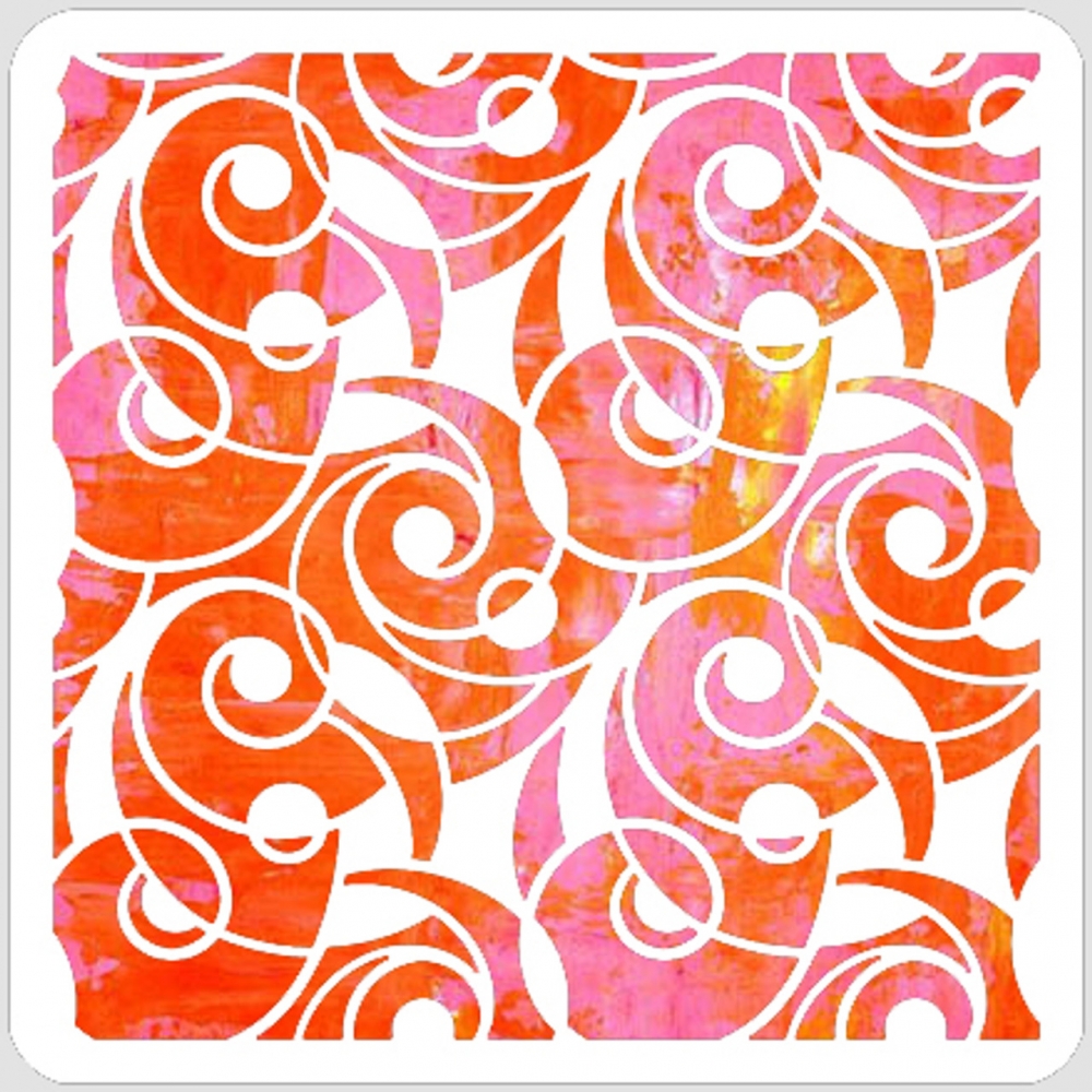 Bild 1 von A Colorful Life Designs Stencils - Mad Swirls
