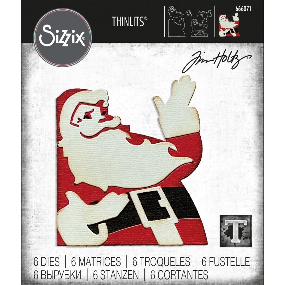 Bild 1 von Sizzix Thinlits Die by Tim Holtz - Stanzschablone - Retro Santa
