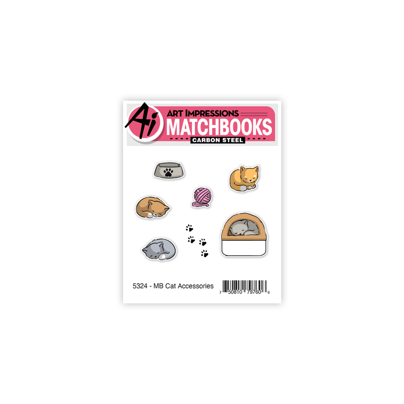 Bild 1 von Art Impressions Clear Stamps with dies MB Cat Accessories - Stempelset inkl. Stanzen