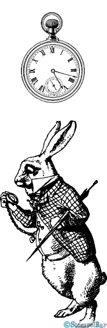 Bild 1 von StempelBar Stempelgummi Alice im Wunderland Das weiße Kaninchen mit Uhr