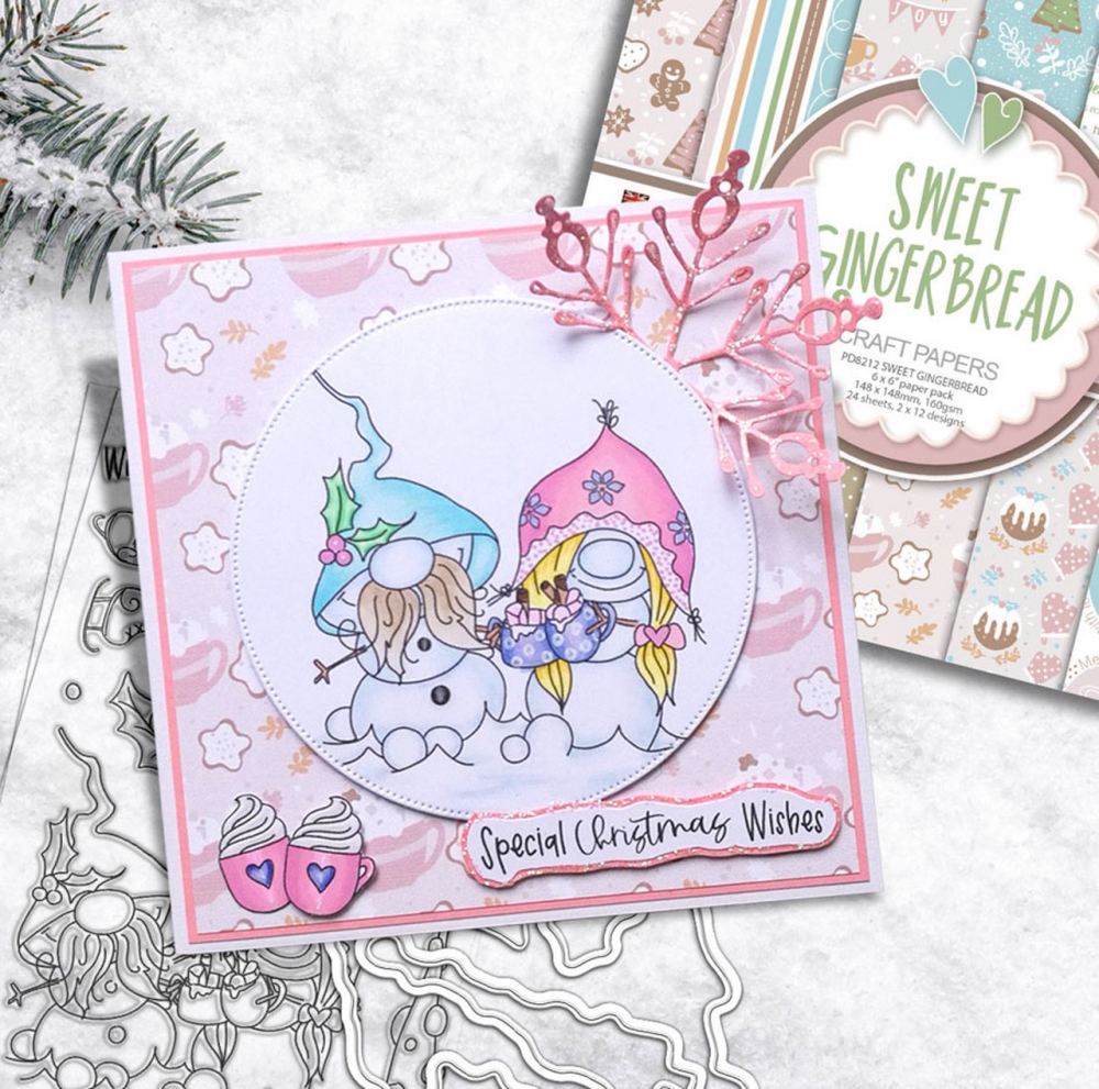 Bild 1 von Polkadoodles Clear Stamps - Gnome Jolly Holly Wishes - Weinachten Wünsche