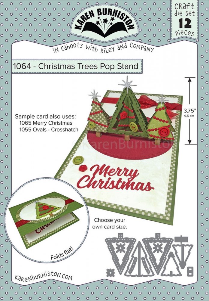 Bild 1 von Karen Burniston Christmas Trees Pop Stand - Stanzen Weihnachtsbaum