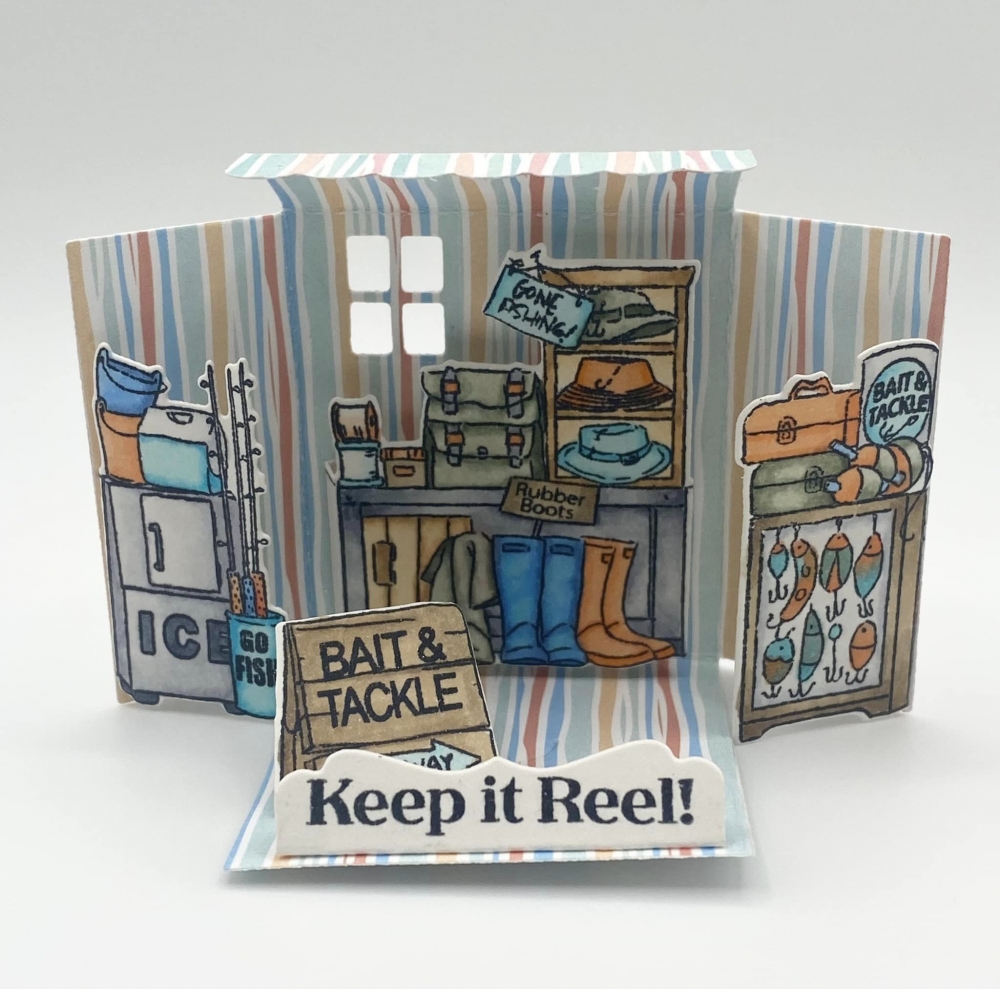 Bild 1 von Art Impressions Clear Stamps with dies Bait & Tackle MB - Stempelset inkl. Stanzen