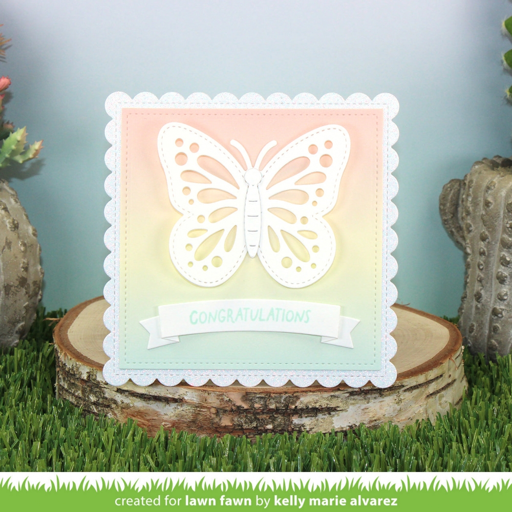 Bild 1 von Lawn Fawn Cuts  - Stanzschablone ta-da! diorama! butterfly window add-on